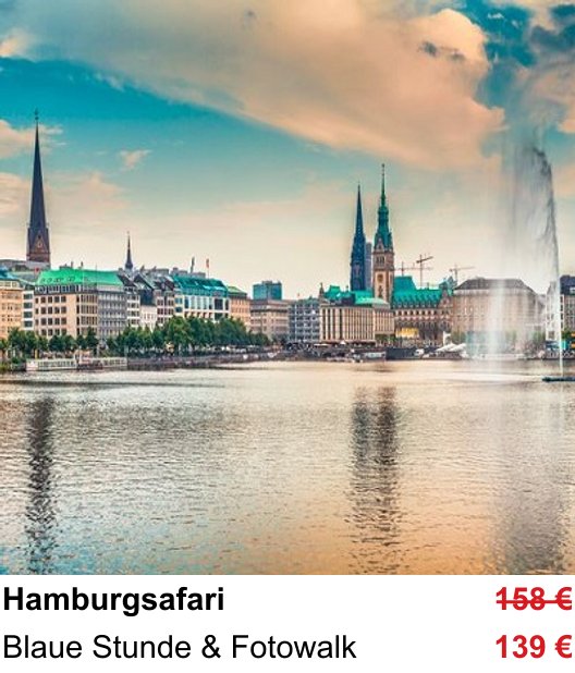 Blaue Stunde & Fotowalk beim Fotokurs Hamburgsafari