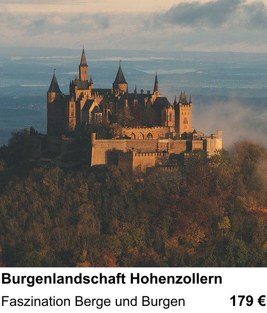 Naturnaher Foto-Workshop mit dem Thema Burgenlandschaft Hohenzollern: Faszination Berge und Burgen
