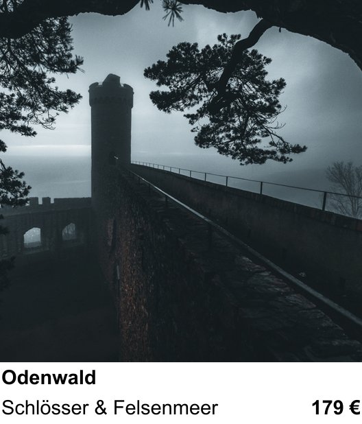 Naturnaher Foto-Workshop mit dem Thema Odenwald: Schlösser & Felsenmeer