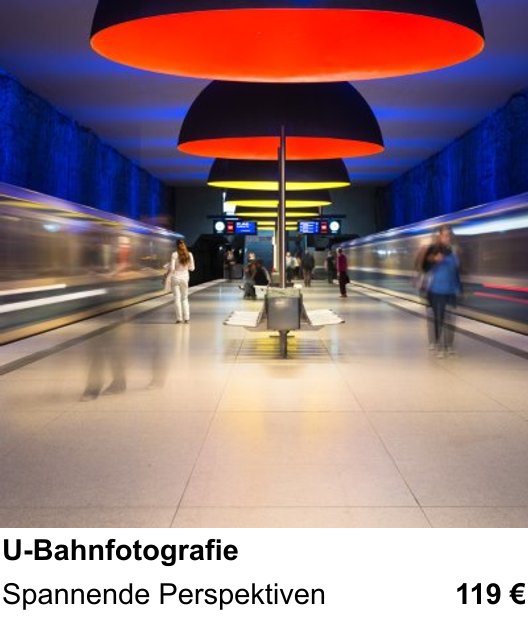 Im Fotoworkshop in Hamburg: U-Bahnfotografie