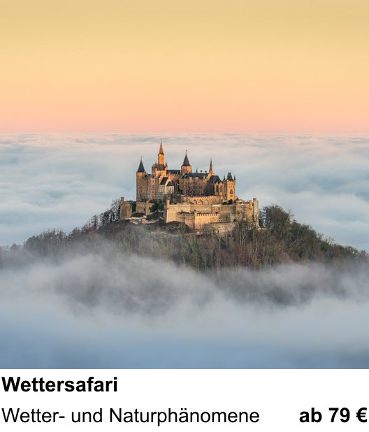 Naturnaher Foto-Workshop mit dem Thema Wettersafari: Wetter- und Naturphänomene