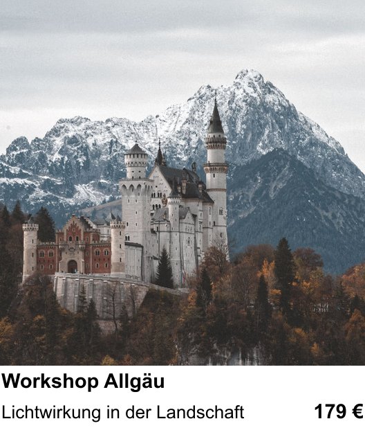 Naturnaher Foto-Workshop mit dem Thema Workshop Allgäu: Lichtwirkung in der Landschaft